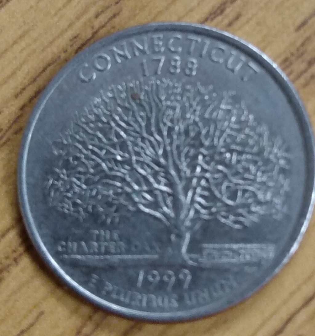 2-Recent-Quarters.-Connecticut-With-Weak-Oak-Lettering.-Kitachie-With-Ring-Over-Date